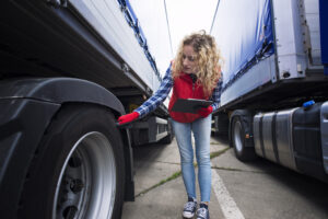 Abfahrtskontrolle Lkw